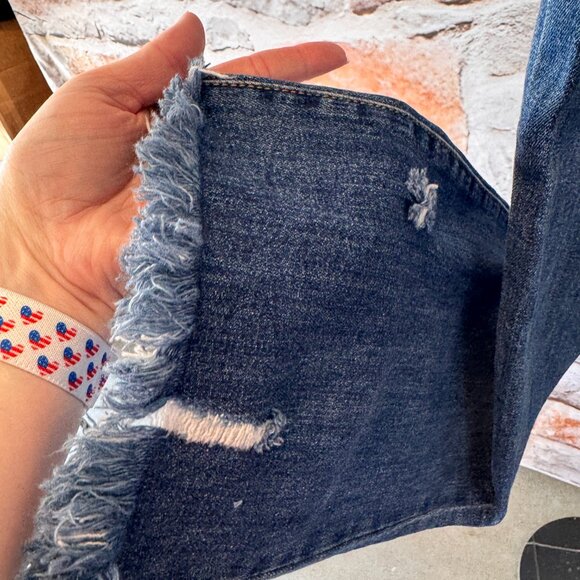 Risen - High Rise Cropped Straight Leg Jeans - Medium Wash - 15/32 - NWT - Picture 5 of 11